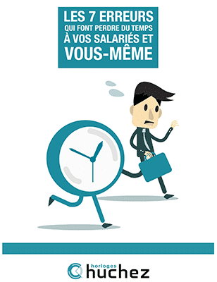 Page de couverture Ebook, les 7 erreurs qui vous font perdre du temps à vous et vos employés