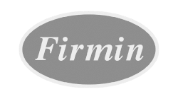 Logo blanc et gris Firmin