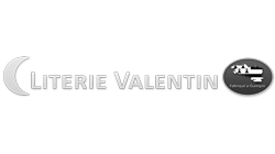 Logo monochrome entreprise Literie Valentin
