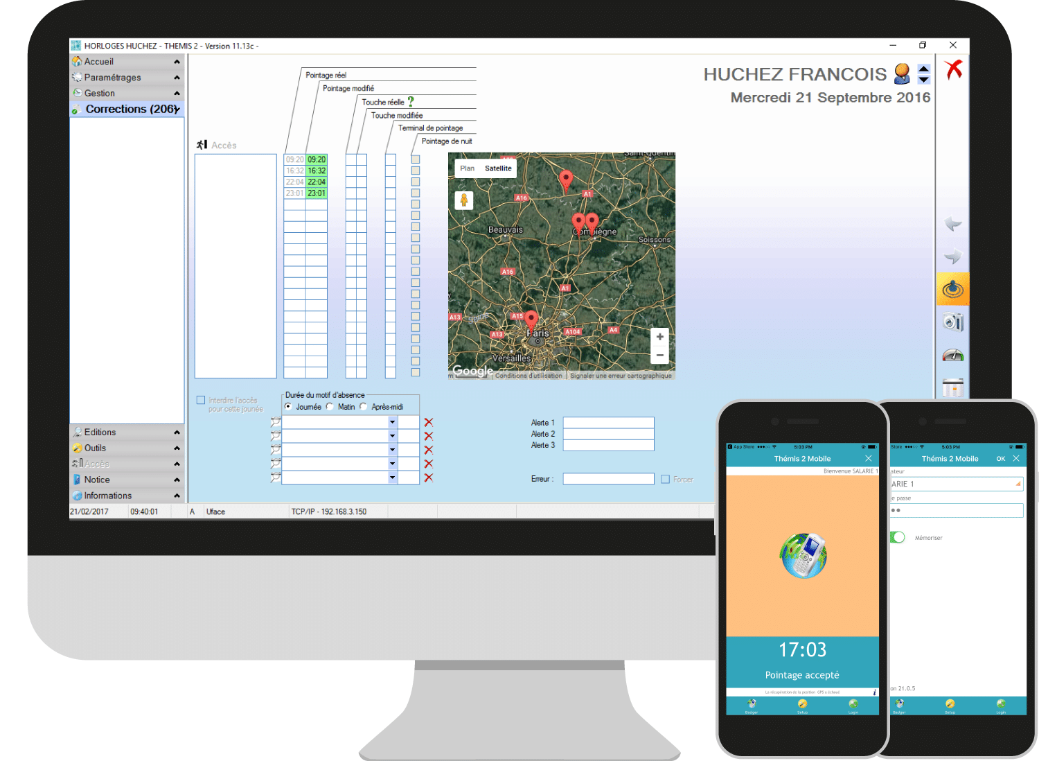 Logiciel de pointage mobile